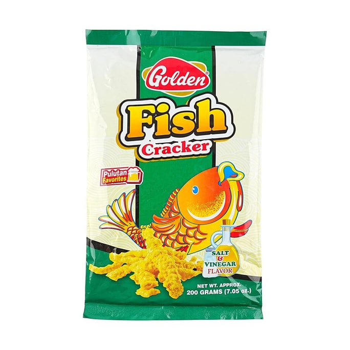 Golden Fish Cracker Salt and Vinegar Flavor Crisps 7.05 oz