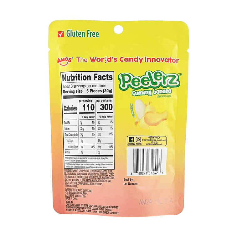 美國 AMOS PEELERZ 葡萄口味剝皮軟糖 趣味果汁軟糖 85g 5