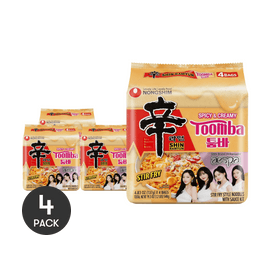 신라면 툼바 크리미 스파이시 맛 4팩 *4【4팩】【에스파 콜라보레이션】【케이팝 한정판】【팬 인기 상품】