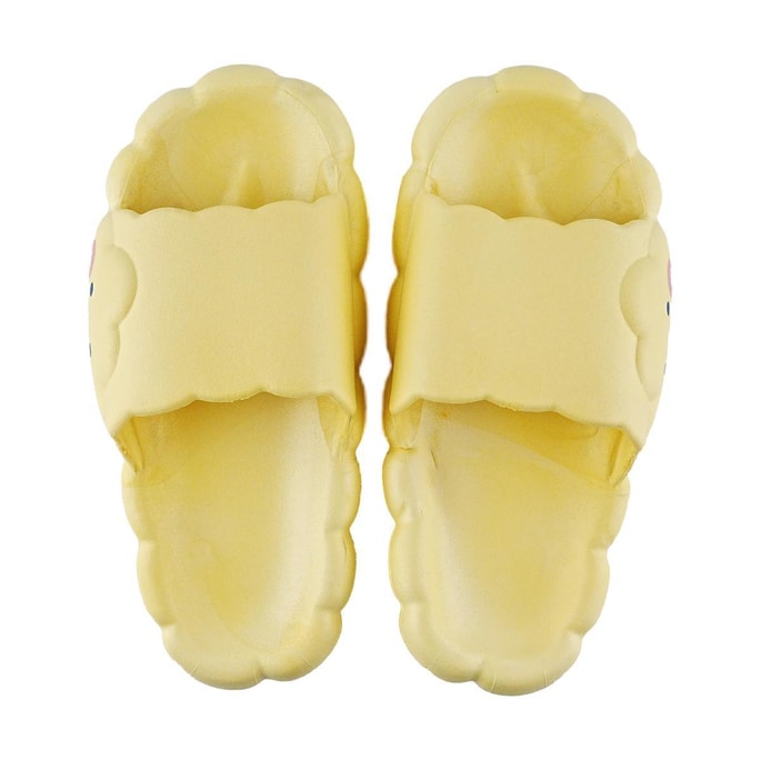 Indoor Home Slippers for Summer Bath Anti-slip Yellow Clouds size 38-39