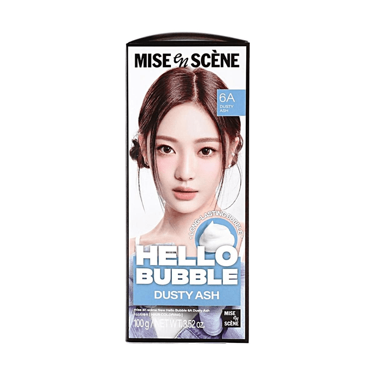 韓國MISE EN SCENE愛茉莉美妝仙 魅尚萱泡泡染髮劑 植物染髮膏 在家染更顯色 100g #6A 煙灰色【Aespa代言-寧寧款】全新升級 3