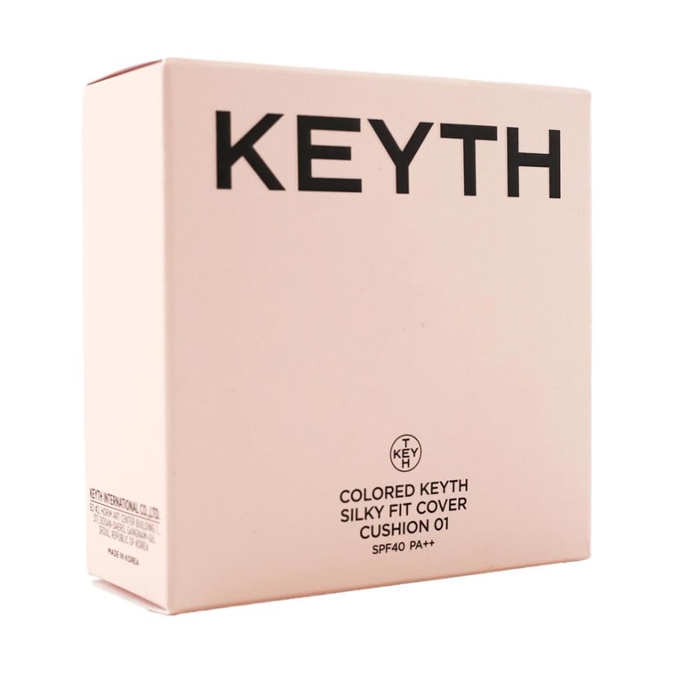 Colored Keyth Silky Fit Cover Cushion Foundation, Soft Matte & 24H Brightening Coverage, #01 Ivory  6
