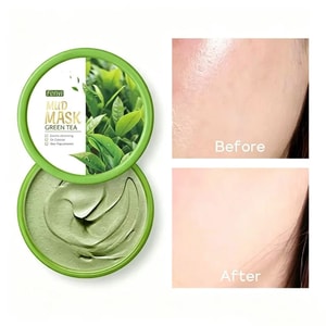 Green Tea Mud Mask Deep Cleansing Hydrating Refreshing Moisturizing Shrinking Pores Blackhead Removal Mask for both Men Women 100g