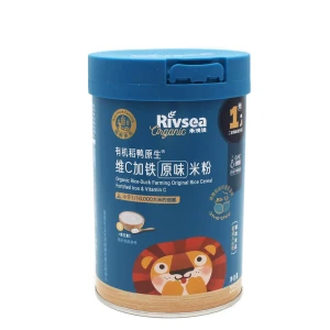 Organic Rice And Duck Natural High Iron Nutritious Rice Powder - Rice Paste Baby Food - Alcohol-Free 6 Months + Rice Powder 225g/box