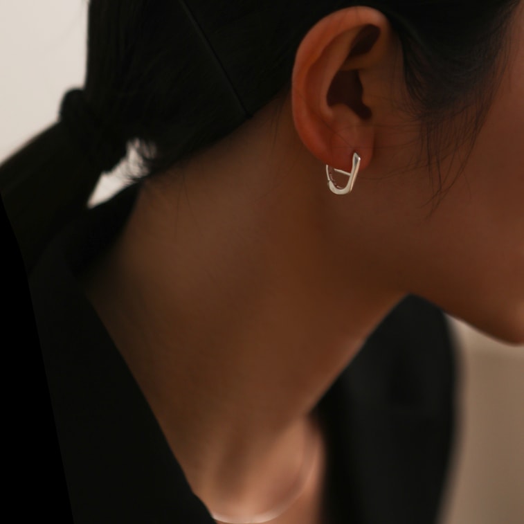 SHAPES STUDIO 925银链条耳扣耳环 一对 4