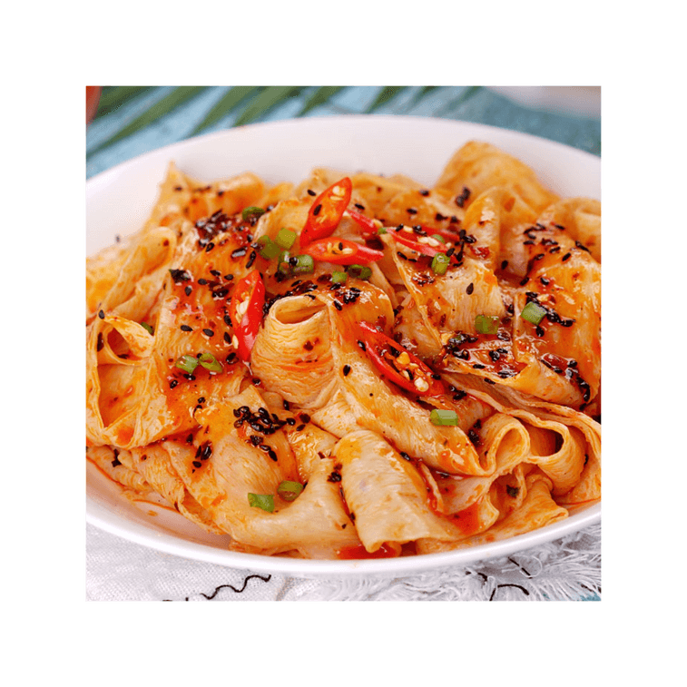 白家陈记 阿宽 非油炸 干拌红油面皮 酸辣味 袋装 115g 6