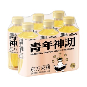 青年神沏 东方茉莉 原味茶饮料 350ml*6瓶【芬芳花香 茶韵悠长】【0糖0脂0卡】