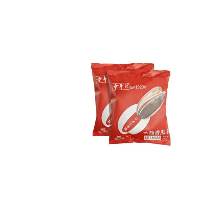 [중국 직배송] 어린 시절 추억 - 개별 포장된 해바라기씨와 멜론씨 (25g x 10봉지) - 간편한 간식