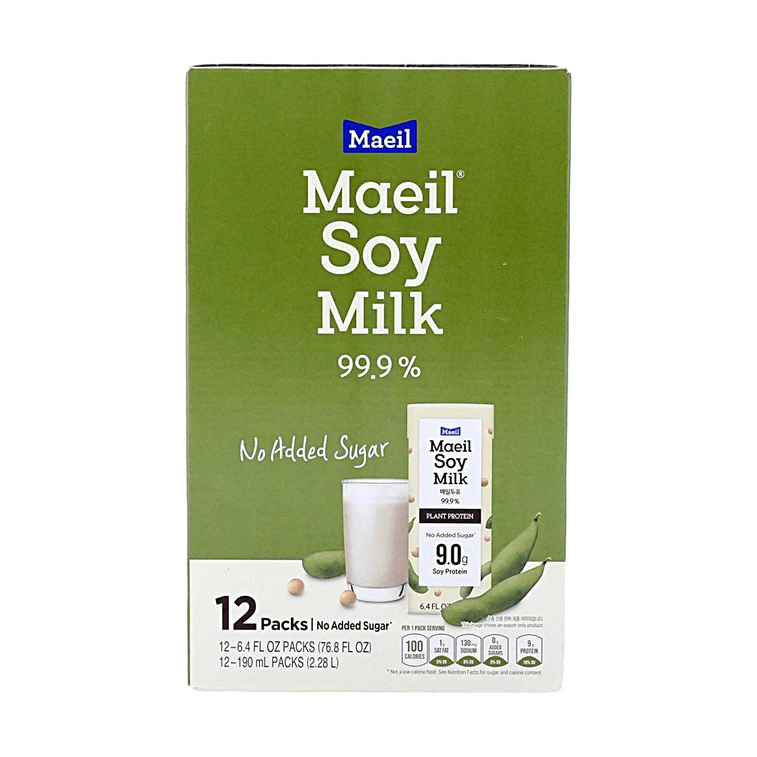 Soy Milk 99.9% Plant Protein, 6.4fl oz*12 Packs, 76.8fl oz【No Added Sugar and Artificial Flavor】【Vegetarian】 5