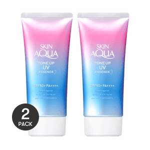 Skin Aqua Tone Up UV Essence SPF50+/PA++++ 80g*2 Lavender【Value Pack】