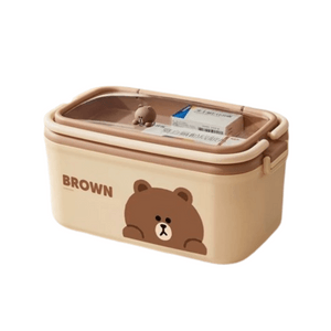 【中國直郵】 日本 LINE FRIENDS 家用藥箱藥品收納盒醫藥箱醫療箱家庭裝大號急救箱大容量置物架 一個裝