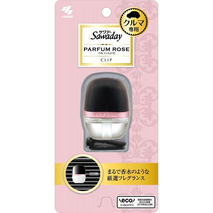 日本のKOBAYASHI 小林製薬 SAWADAY 車用香水芳香剤 6ML ピンクローズ