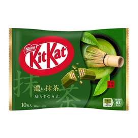 【日本直郵】 日本 NESTLE KITKAT奇巧 迷你塗層夾心威化巧克力餅乾 抹茶味 10枚入