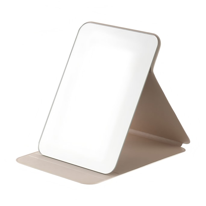 Miroir de maquillage FaSoLa, blanc cassé/pièce, pour chambre d'étudiant, petit miroir pliant de bureau, miroir plat haute définition