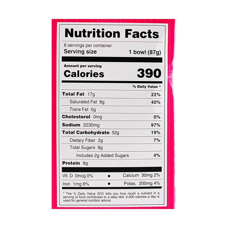 베트남 인스턴트 라면, 인공 갈비탕 맛, 3.1온스* 6그릇 4