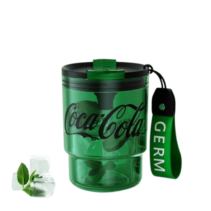 Coca-Cola Coffee Mug High-value Plastic Straw Mug Fairy Mist Green 375ml 1pc