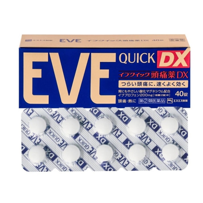 [일본발 다이렉트 메일] 일본 SS PHARMACEUTICAL 흰토끼제약 EVE QUICK 두통약 DX 진통 진통 강화 패스트 버전 40정