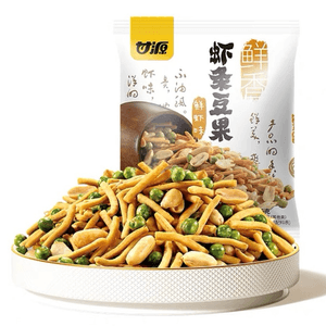 【中國直郵】 甘源 蝦條豆果蠶豆蘭花豆解饞零食濃鬱鮮蝦味285g*1袋