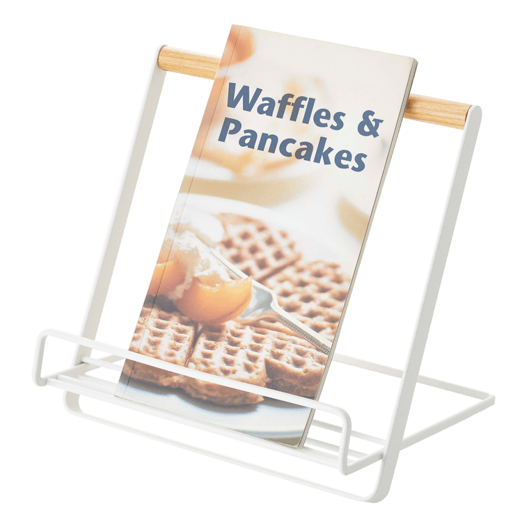 山崎実業 タブレット＆レシピスタンド（日本製） - スチール＋木製（1個） 4