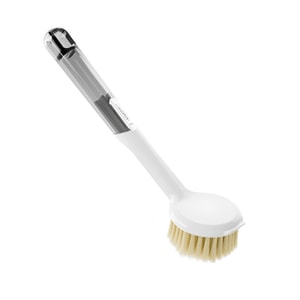 Long-Handle Sisal Kitchen Cleaning Brush Oil-Resistant White 1Piece