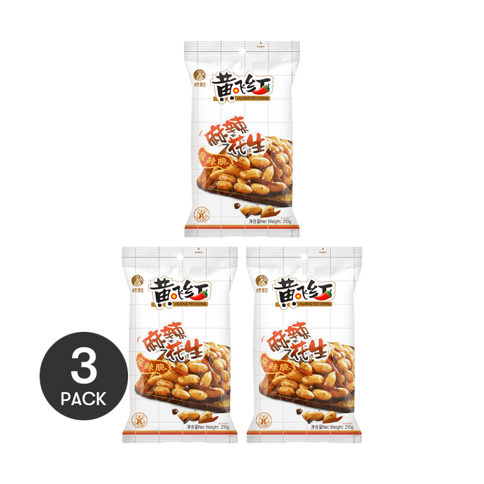 黃飛紅 辣花生 210g 包裝隨機寄 *3【3份超值裝】