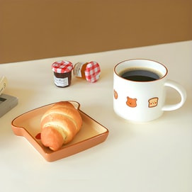 Breakfast Set Bread Plate and Mug