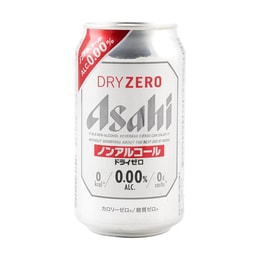 日本ASAHI Dry Zero 无酒精啤酒 碳酸汽水饮料 350ml