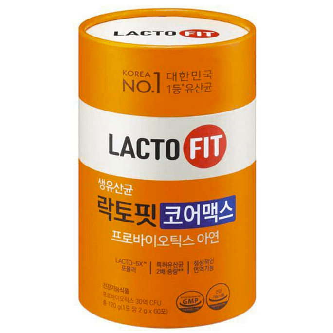 [국내 1위 프로바이오틱스] ​한국 LACTO FIT 프로바이오틱스 코어 최대 업그레이드 버전 2g x 60팩