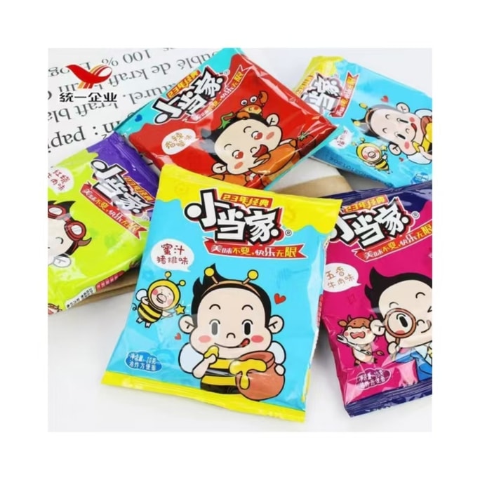 【中国直送】タイ 小当佳 インスタント麺 パリパリ麺 スナック麺 20g 1袋【スパイシーカニ味】