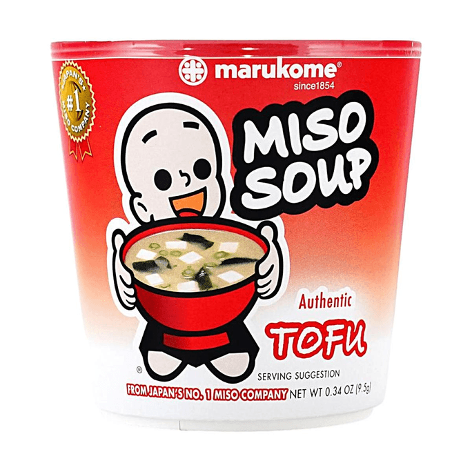 FD Cup Miso Soup, Authentic Tofu Flavor, 0.34 oz 【Quick and Healthy Japanese  Instant Soup】【Japan's No.1 Miso Company】