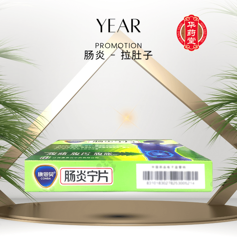 康恩贝 腸炎寧片 清熱利濕 急慢性胃腸炎腹痛腹脹 【腸胃類產品銷量No.1】用於腸炎 拉肚子藥 止瀉 調理腸胃0.42g*24pills 5