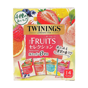 THE FRUITS SELECTION Caffeine-free Assorted Fruit Flavor Tea Bags 4 Flavors 14 packs 0.89 oz【Rich Fruit Aroma】