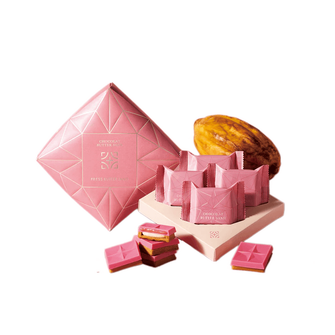 【日本直邮】 日本 press butter sand 期间限定 三重莓果巧克力夹心 黄油三明治饼干 4个装