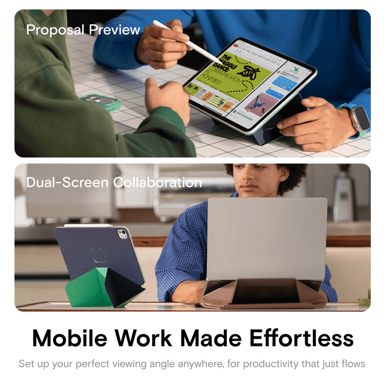 MOFT Dynamic Folio平板电脑灵动保护套 iPad A16 11th 2025 & 10th 2022 20+角度 自动唤醒/睡眠 超薄 骑士黑 3