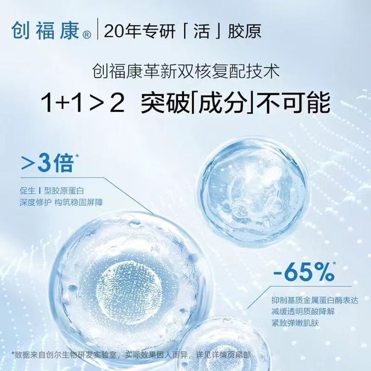 【中国直送】創福康コラーゲンヒアルロン酸ナトリウムエッセンス、第2世代、使い切りアンプル（2.0mm）、30アンプル/箱。保湿、鎮静、引き締め、栄養補給、抗酸化作用。敏感肌に適しています。 4