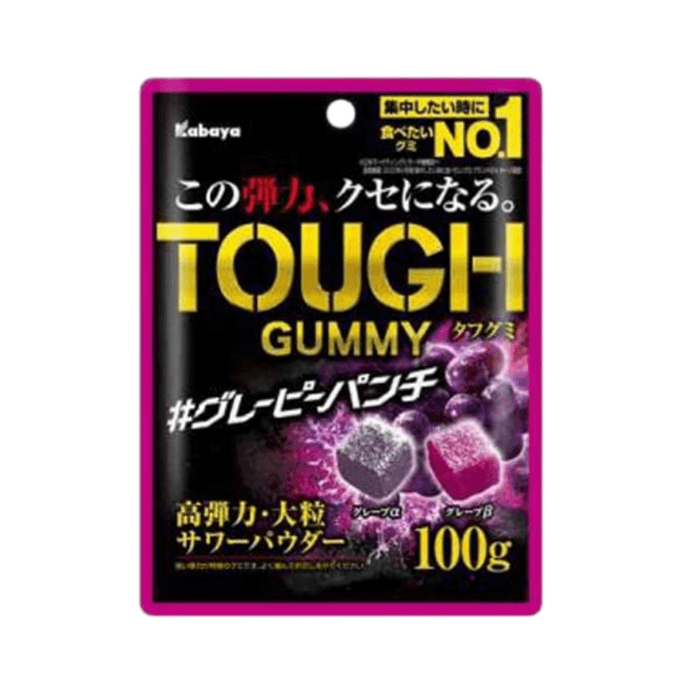 日本 KABAYA 雙勁嚼葡萄軟糖(甜味α x 酸味β)100g