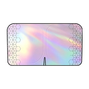 【中国直送】HSPM サンシェード レーザー彫刻 開口部 ガラス フロントガラス サイドウィンドウ 車用サンシェード 【ワンピース】 チェッカー模様 レーザー 特大開口部 1枚