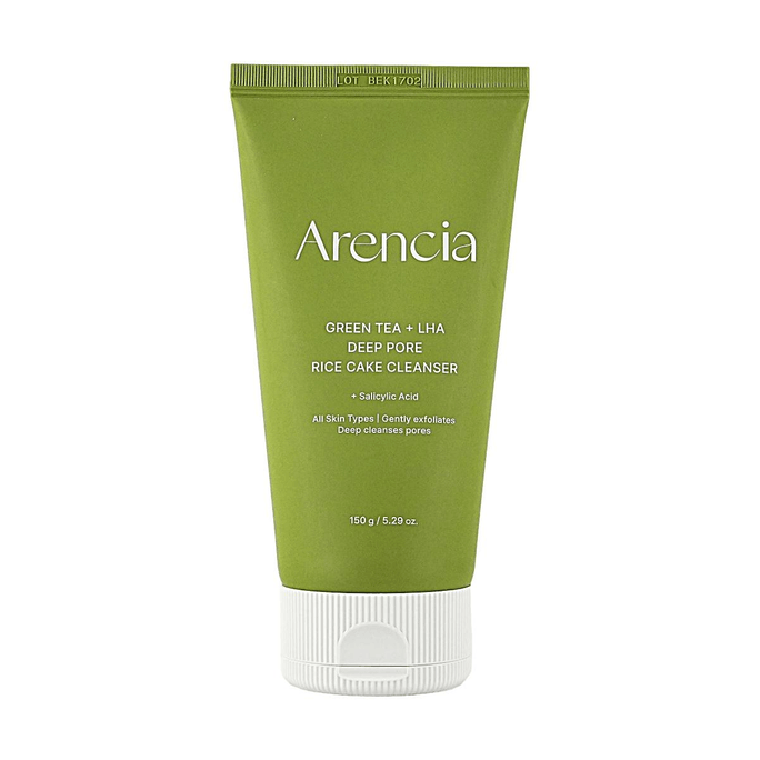 Arencia Green Tea + LHA Deep Pore Rice Cake Cleanser, 5.07 fl oz
