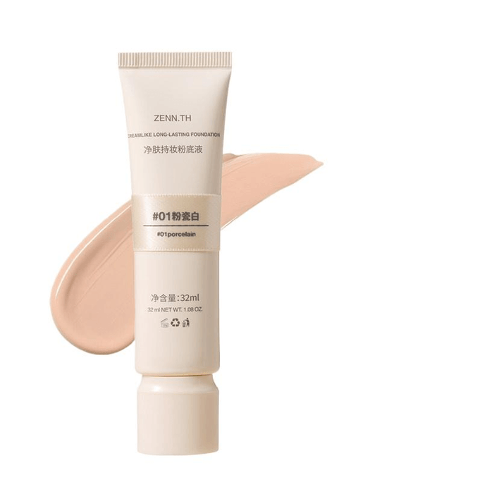 Clear Skin Spotless Foundation Liquid For Oily Skin - Long-Wear #01 Color - Purely Ivory* 1 Piece