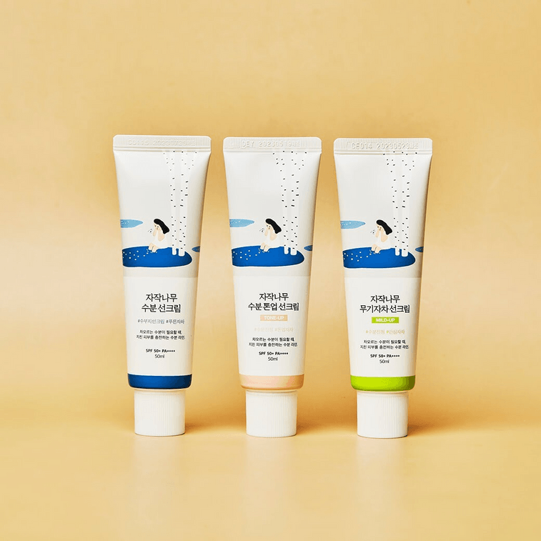 [한국 직배송] 라운드랩 자작나무 모이스처라이징 앤 젠틀 선크림, 물리적 자외선 차단제 SPF50+ PA++++, 50ml, 민감성 피부에 적합 5