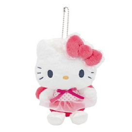 き*）様 ハローキティ ぬいぐるみキーホルダー ハイビスカス キティ