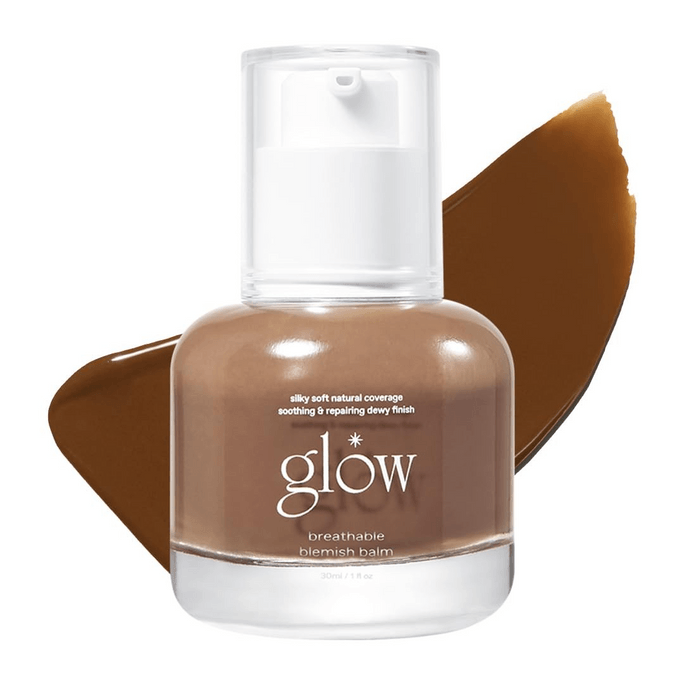 【韓國直郵】 韓國 glow 粉底液透氣雙效新概念bb霜輕薄自然遮瑕滋潤持妝 30ml #棕色