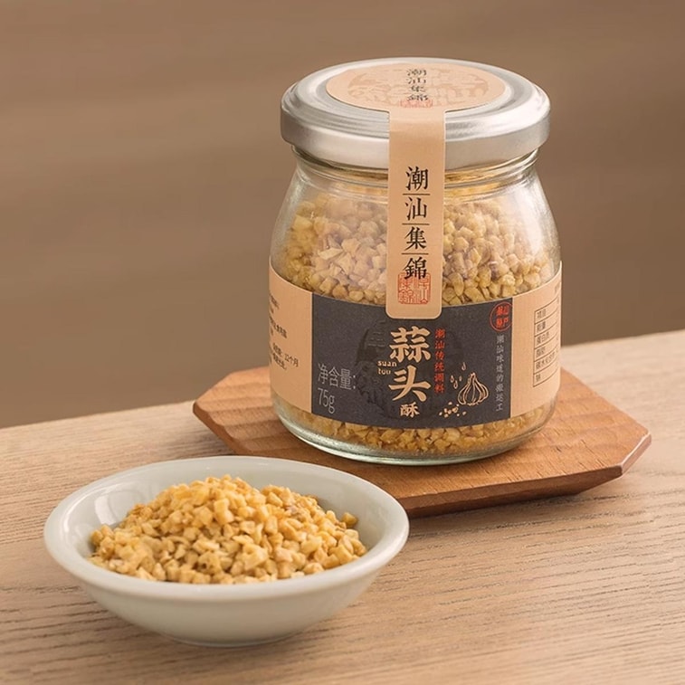 潮汕料理：カリカリ揚げニンニク、黄金ニンニク油、ニンニク、ニンニク油、ネギ油（75g×1） 3