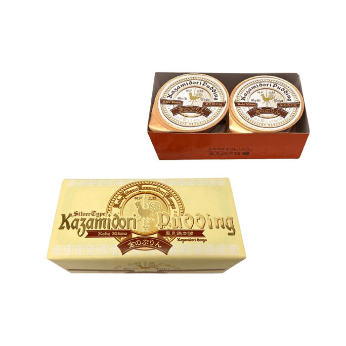 【日本直邮】 日本 风月堂 神户 风见鸡本铺 常年人气热销款 经典黄金布丁 4个装