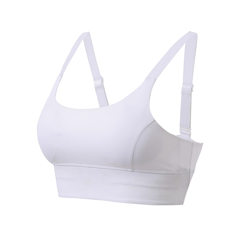 暴走的萝莉 纯色美背运动内衣女夏季 防震聚拢速干透气跑步健身文胸/白色#/M 5