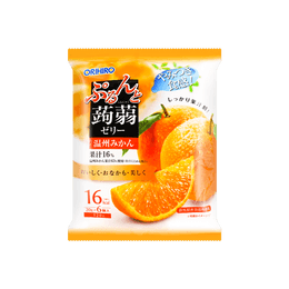 日本ORIHIRO 低卡高纖蒟蒻果凍 限定橘子味 6枚 120g
