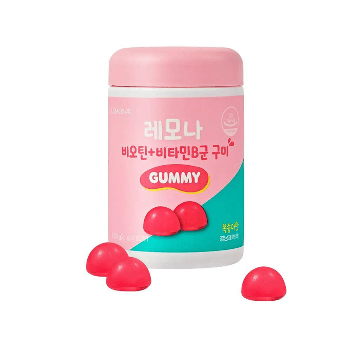 Biotin B Vitamin Gummy 240g (60 Counts) Peach Flavor Multivitamin Nutritional Gummy