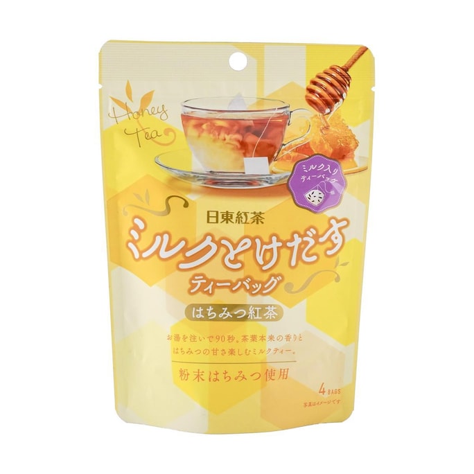 日本NITTOH日东红茶 蜂蜜红茶奶茶 速溶冲饮茶包 4包入  28g