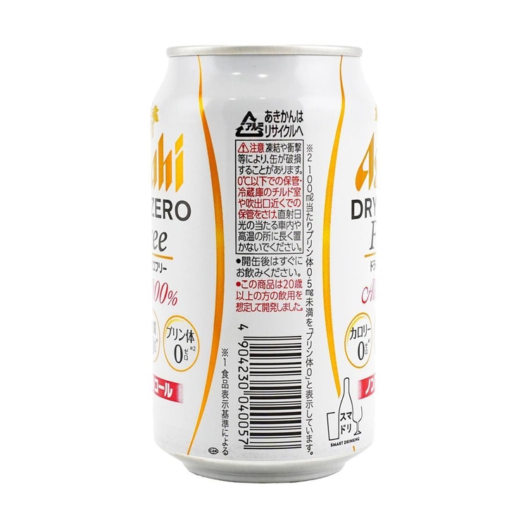 ASAHI 【Non Alcoholic Beer】Dry Zero Free Soft Drink 11 fl oz