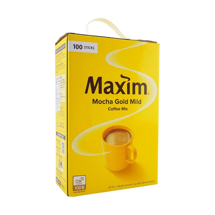 MAXIM Korean Mocha Gold Mild Coffee Mix, Instant Coffee, 100